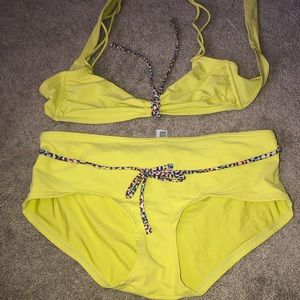 Gap Body Women's Small Green Yellow‎ Bikini